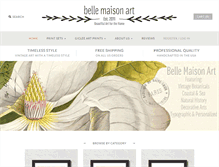 Tablet Screenshot of bellemaisonart.com